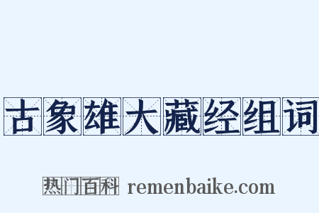 古象雄大藏经组词是什么意思的图片